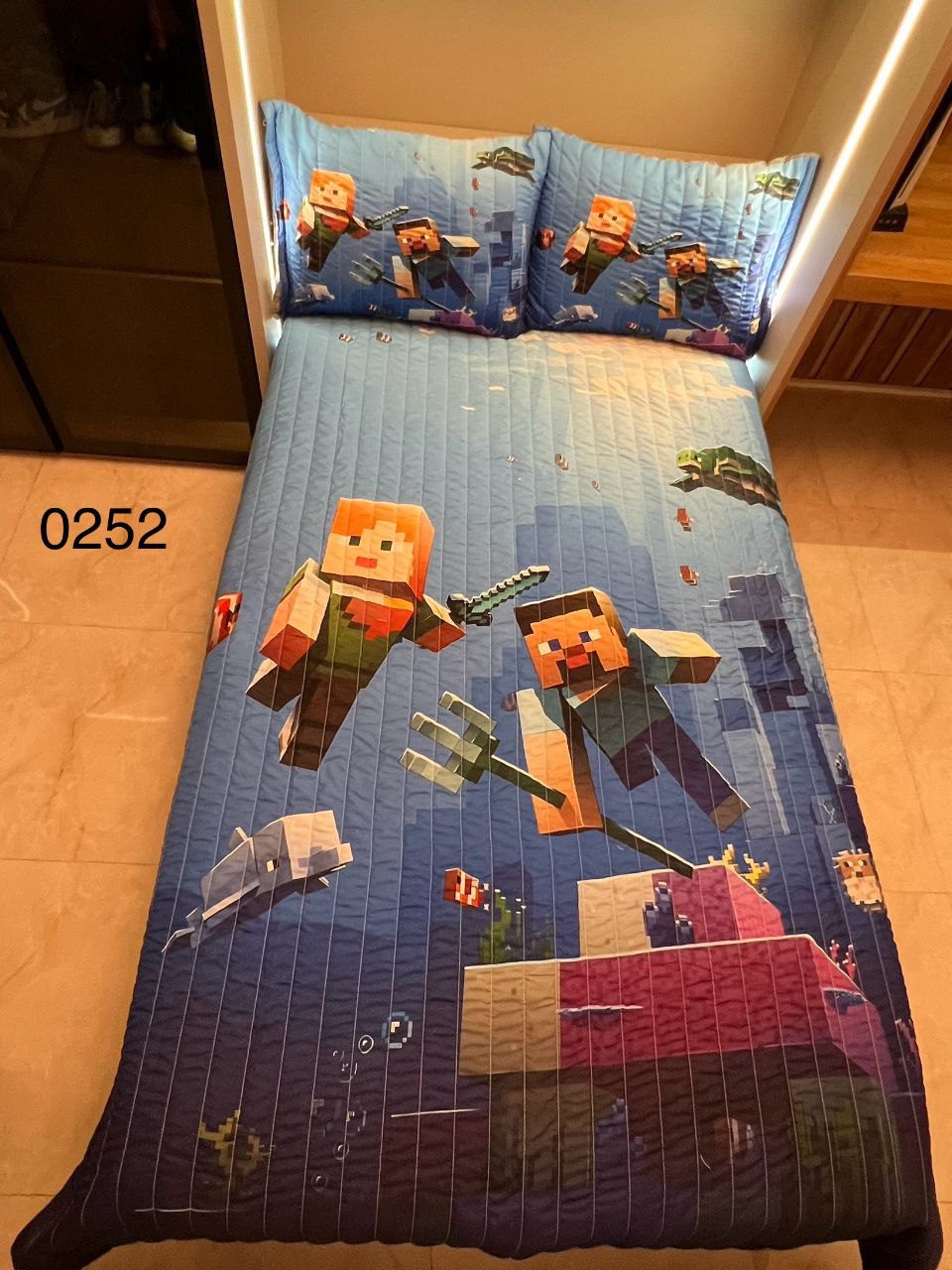 IMG_20251029_145336_594 روتختی یک نفره پسرانه طرح مانکرافت کد 0252 - Image 1