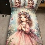 روتختی یک نفره دخترانه عروسکی طرح پرنسس کد 0332
