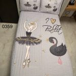 روتختی یک نفره دخترانه طرح بالرین و قو کد 0359