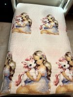 لحاف تکی دخترانه طرح باربی و یونیکورن کد LT1 - Image 2