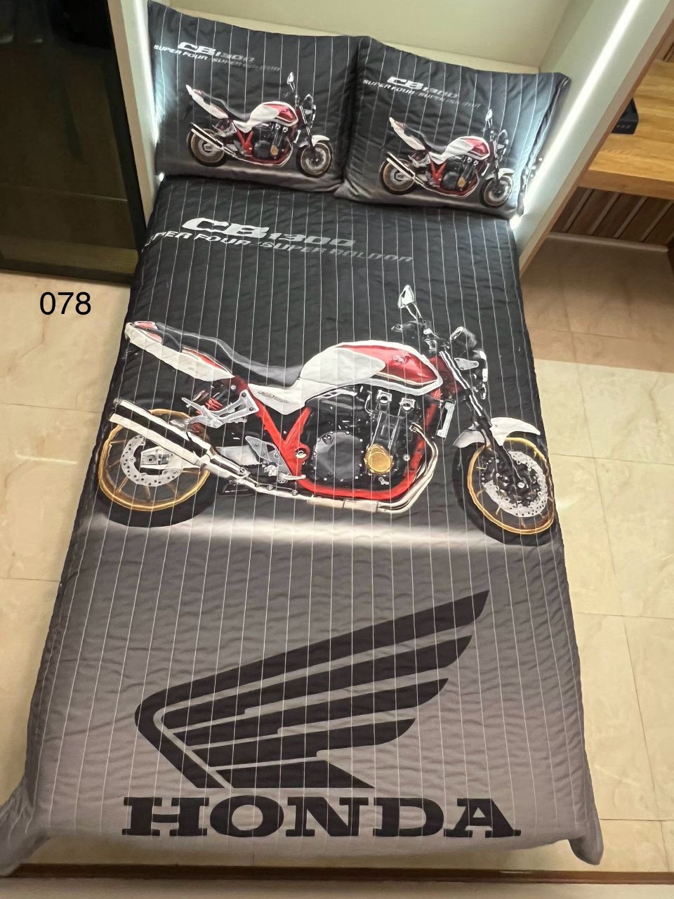 روتختی یک نفره پسرانه طرح موتور هوندا کد 078