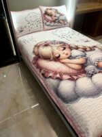 روتختی یک نفره دخترانه طرح دخترک خوابالو کد 0161 - Image 3